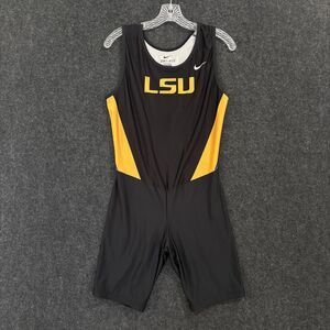 LSU Tigers Track Suit Mens Large Digital Fast Unitard Track Field Nike Dri Fit